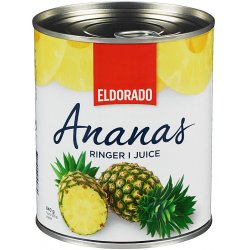 Ananasringer i Juice Eldorado