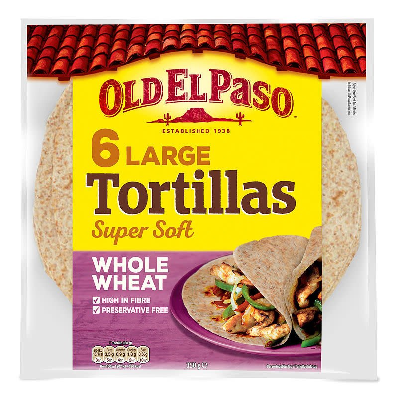 Tortillas Fullkorn Large Old El Paso