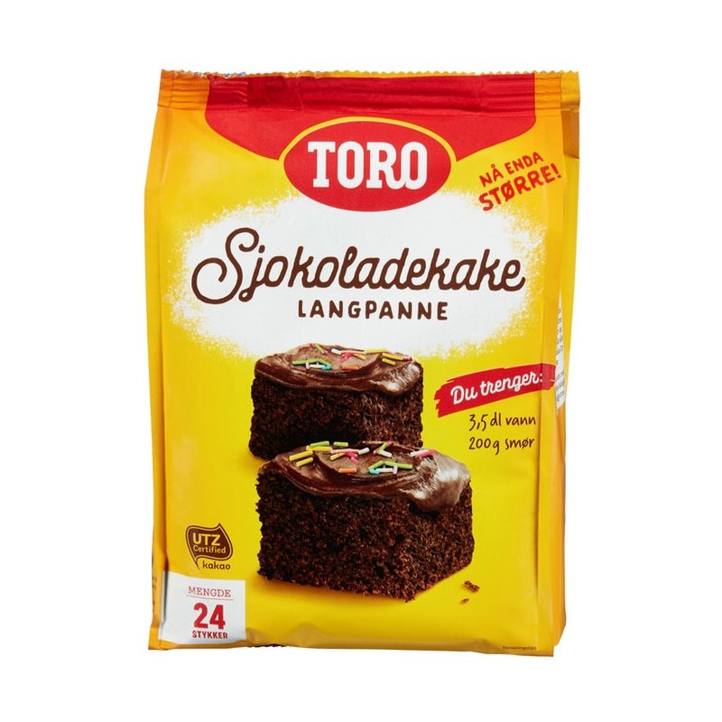 Sjokoladekake Langpanne Toro