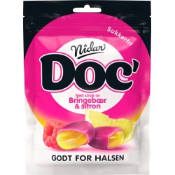 Doc Halslinser Bringebær&Sitron