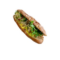 Baguette Grov Røkt laks &amp; Egg