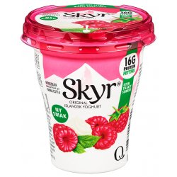 Skyr Bringebær Panna Cotta Q