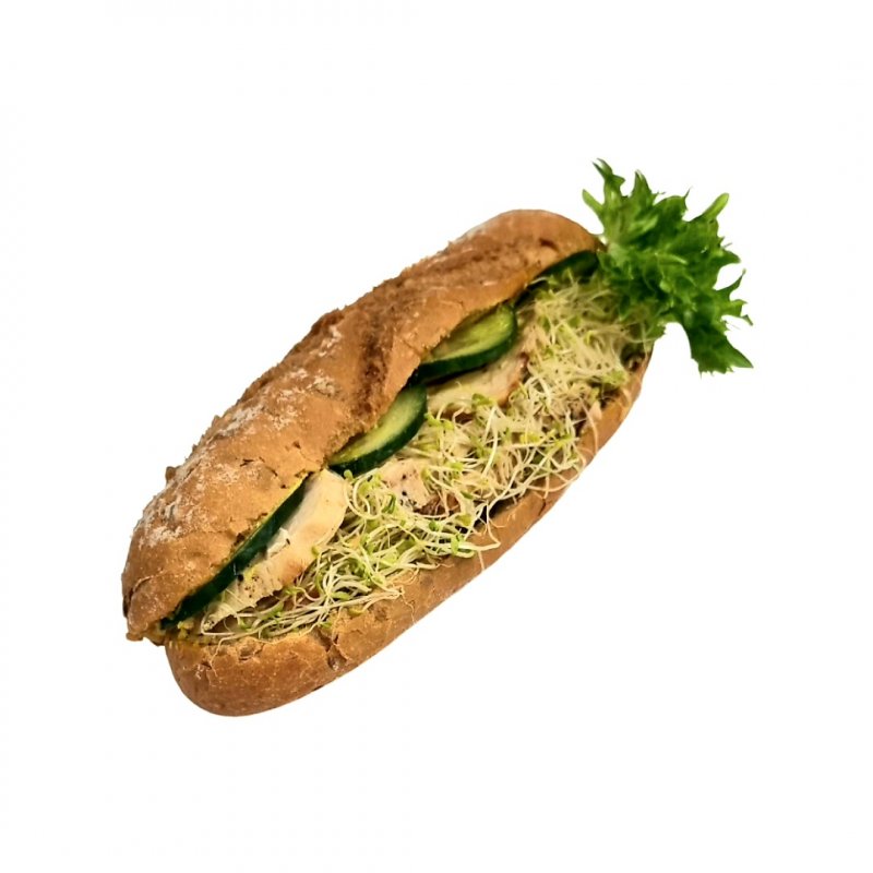 Baguette Grov Karrisalat & Kylling