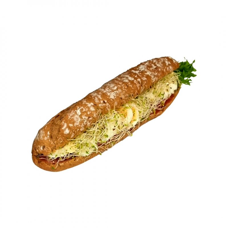 Baguette Grov Egg & Tomat