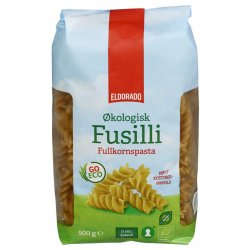 Pasta Fusilli Fullkorn Økologisk Go Eco
