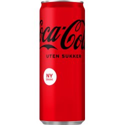 Coca Cola Uten Sukker Brett Boks