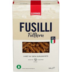 Pasta Fusilli Fullkorn Eldorado