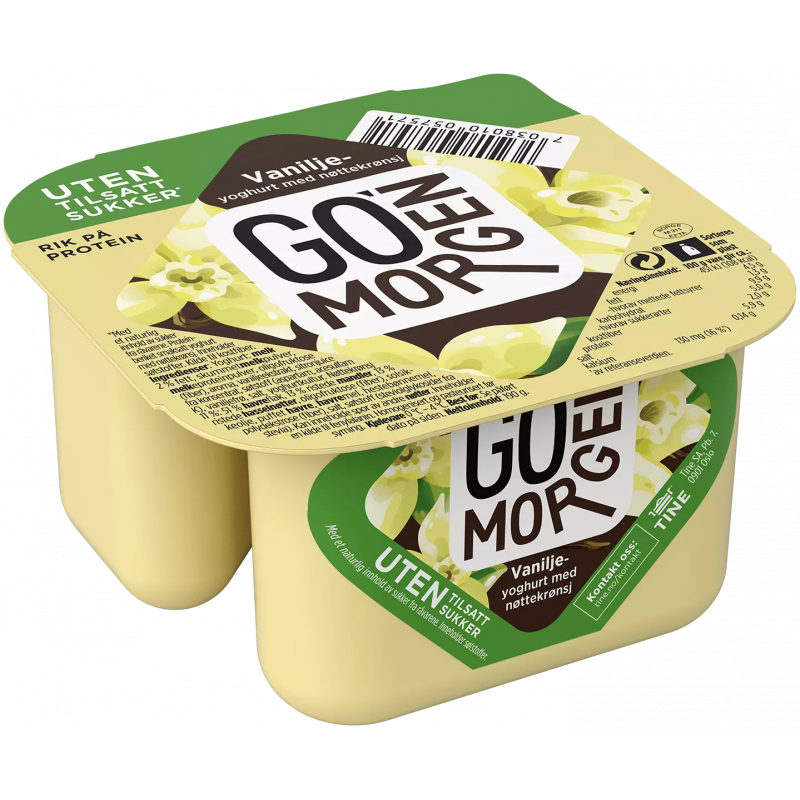 Go'morgen UTEN Vaniljeyoghurt m/Nøttekrønsj BRETT Go'morgen UTEN Vaniljeyoghurt m/Nøttekrønsj BRETT
