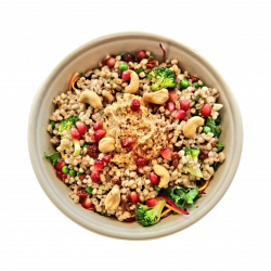 Byggrynsalat med Hummus