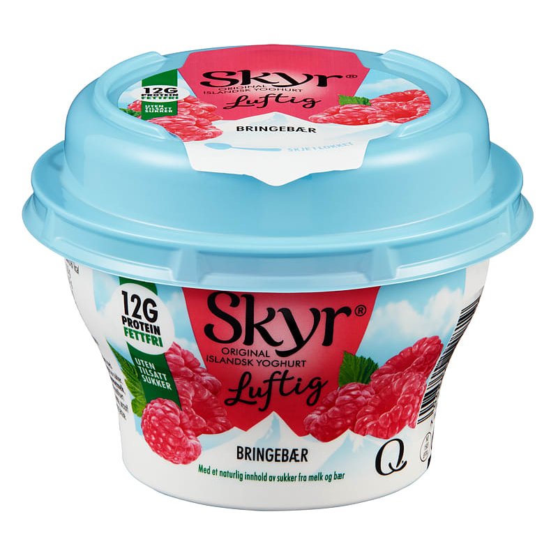 Skyr Luftig Bringebær 130g Q