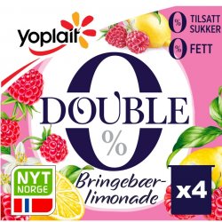 Yoplait Yoghurt Double 0% Bringebærlimonade