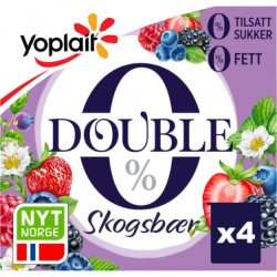 Yoplait Yoghurt Double 0% Skogsbær