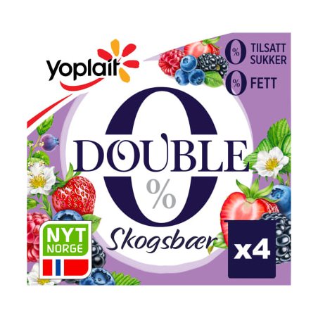 Yoplait Yoghurt Double 0% Skogsbær