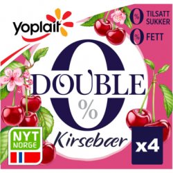 Yoplait Yoghurt Double 0% Kirsebær