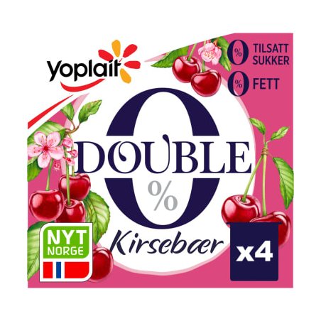 Yoplait Yoghurt Double 0% Kirsebær