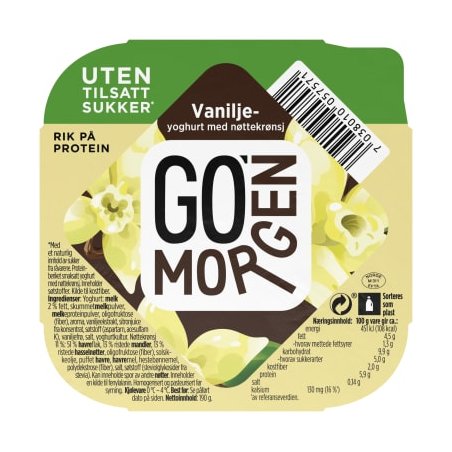 Go'morgen UTEN Vaniljeyoghurt m/Nøttekrønsj