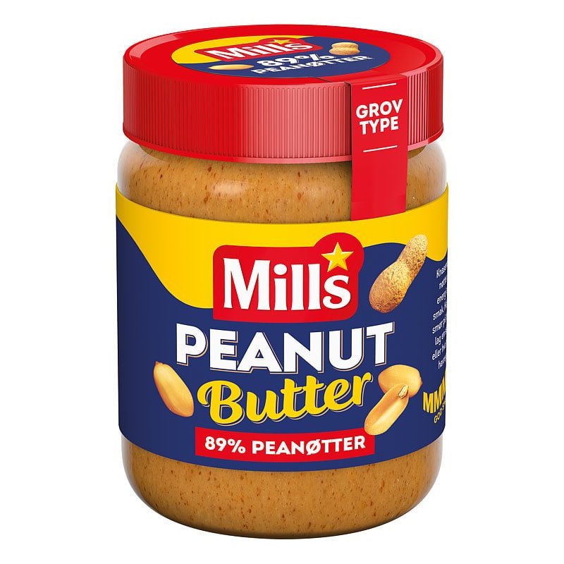 Peanøttsmør Grovt Mills Peanøttsmør Grovt Mills