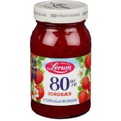 80% Jordbærsyltetøy u/Sukker Lerum