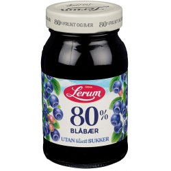 80% Blåbærsyltetøy u/Sukker Lerum