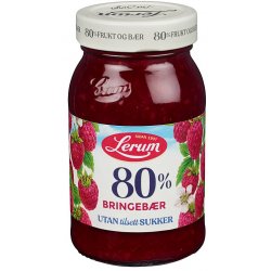Bringebærsyltetøy 80% u/Sukker Lerum