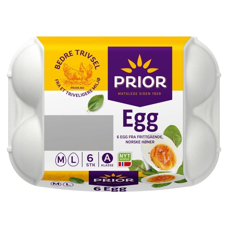 (UTSOLG) Egg Fritgående Høner Prior