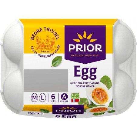 (UTSOLG) Egg Fritgående Høner Prior