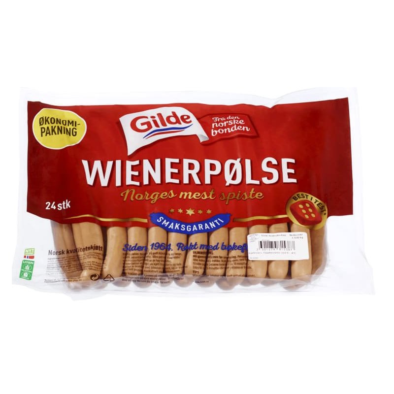 Wienerpølse Gilde (ca.1,56kg) Wienerpølse Gilde (ca.1,56kg)