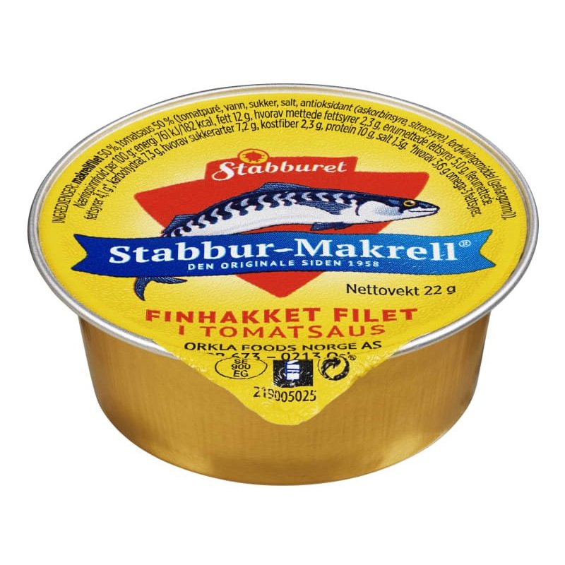 Stabbur-Makrell i Tomat Finhakket Kuvert