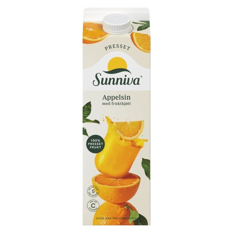 Sunniva Presset Appelsin m/fruktkjøtt
