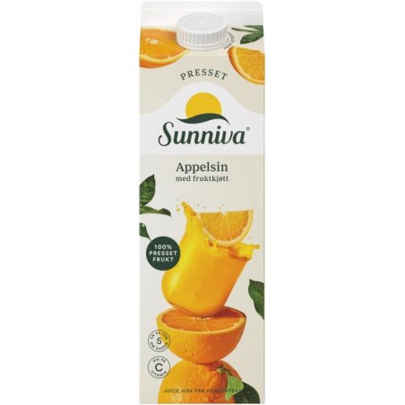 Sunniva Presset Appelsin m/fruktkjøtt