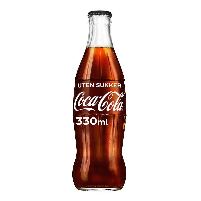 Coca Cola Uten Sukker Glassflaske
