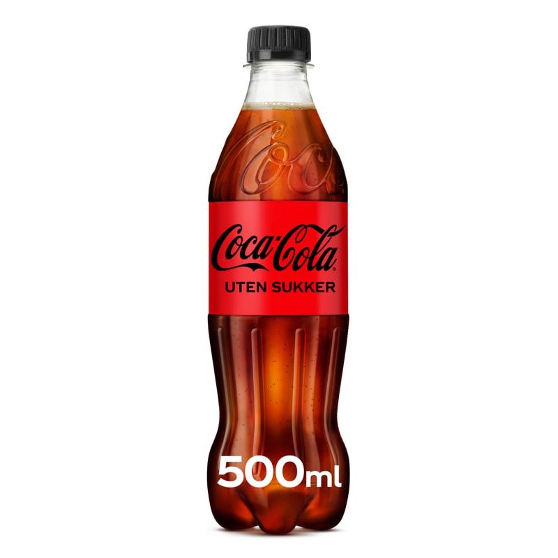 Coca Cola Uten Sukker 0,5 Liter