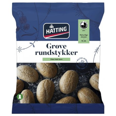 Rundstykker Grove Hatting 10 stk