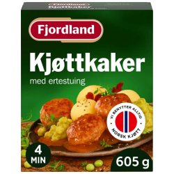 Fjordland Kjøttkaker m/Ertestuing & Poteter