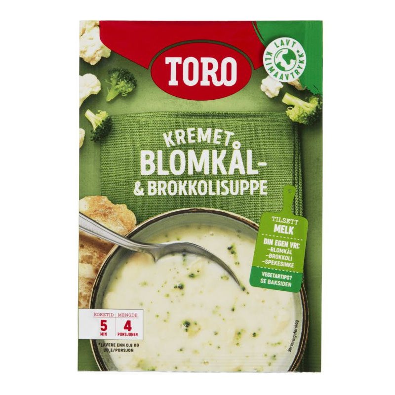Blomkål & Brokkolisuppe Kremet Toro Blomkål & Brokkolisuppe Kremet Toro