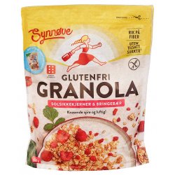 Granola Solsikkekjerner&Bringebær Glutenfri Synnøve