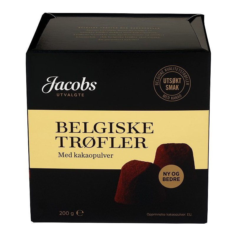 Belgiske Trøfler Kakao Jacobs Utvalgte Belgiske Trøfler Kakao Jacobs Utvalgte