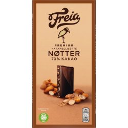 Premium Dark 70% Karamelliserte Nøtter Freia