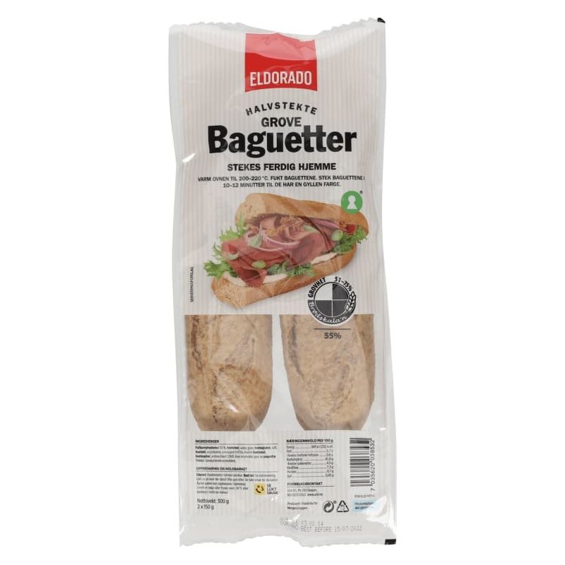 Baguetter Grove Halvstekt Eldorado Baguetter Grove Halvstekt Eldorado