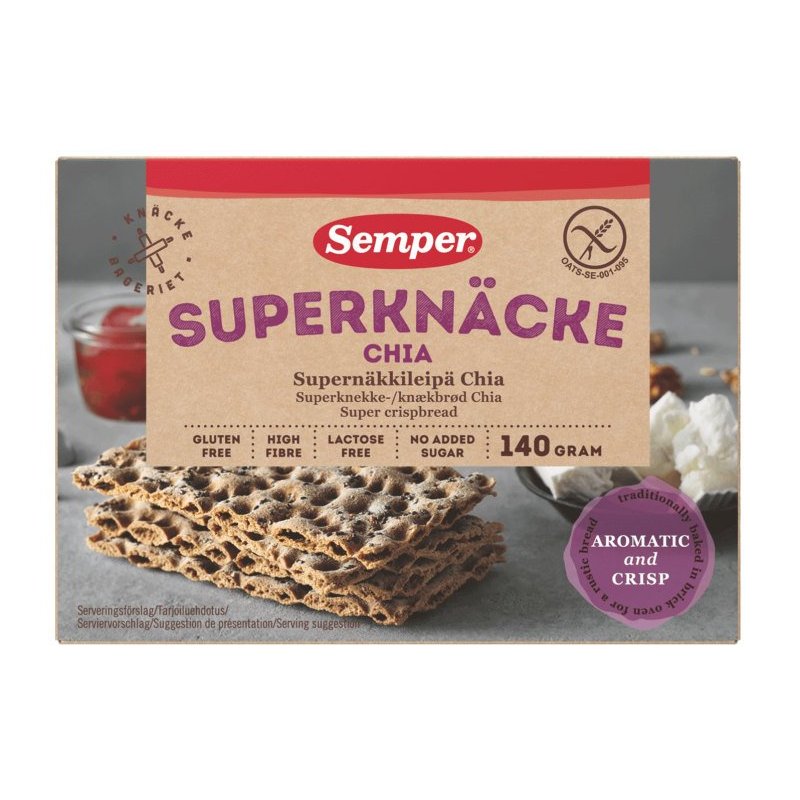 Superknacke Chia Glutenfri Semper Superknacke Chia Glutenfri Semper