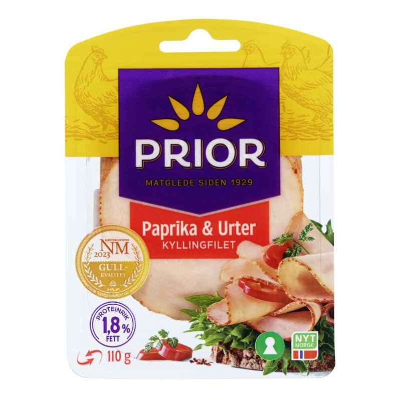 Kyllingfilet Paprika&Urter Skivet Prior Kyllingfilet Paprika&Urter Skivet Prior