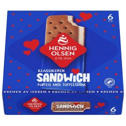 Hennig Olsen Sandwich-Is 6stk