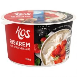 Riskrem m/Jordbærsaus