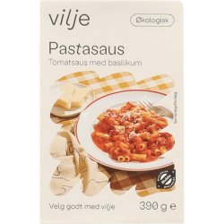Pastasaus Økologisk Tomat&Basilikum Vilje