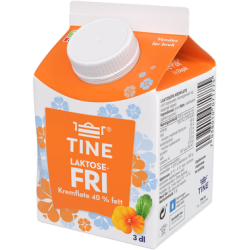 TINE Laktosefri Kremfløte 40 % 3 dl