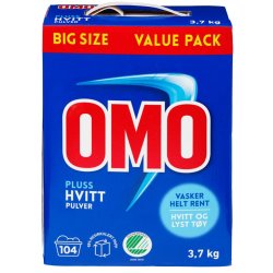 Omo Pluss Hvitt Pulver 3,7kg