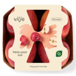 EPLER RØD 4PK ØKOLOGISK VILJE