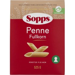PENNE FULLKORN 525G SOPPS