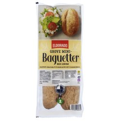Minibaguett Grove Fullkorn m/Linfrø 300g Eldorado